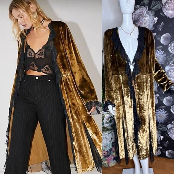 Free People Raveena Duster Golden Combo size s - Picture 1 of 11